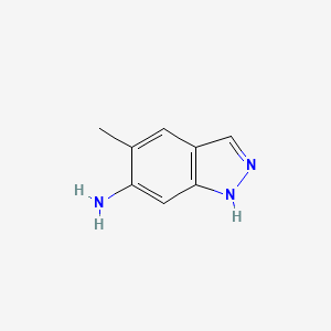 5-Methyl-1H-indazol-6-amine chemical structure (CAS 75844-28-9)