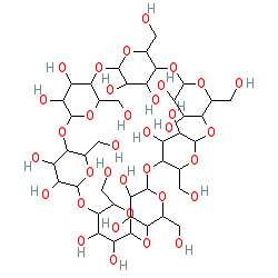β-Cyclodextrin chemical structure (CAS 7585-39-9)