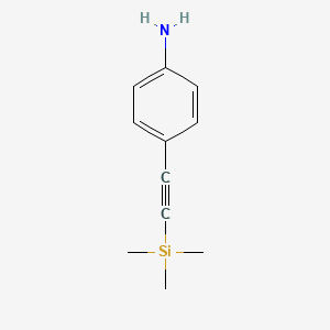 4-((Trimethylsilyl)ethynyl)aniline chemical structure (CAS 75867-39-9)