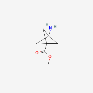 Methyl 3-aminobicyclo[1.1.1]pentane-1-carboxylate chemical structure (CAS 758684-88-7)