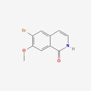6-Bromo-7-methoxyisoquinolin-1(2H)-one chemical structure (CAS 758710-73-5)