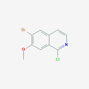 6-Bromo-1-chloro-7-methoxyisoquinoline chemical structure (CAS 758710-74-6)