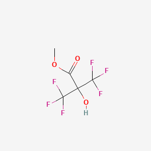 Methyl 3,3,3-trifluoro-2-hydroxy-2-(trifluoromethyl)propanoate chemical structure (CAS 7594-51-6)