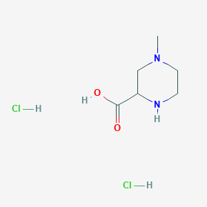 4-Methylpiperazine-2-carboxylic acid dihydrochloride chemical structure (CAS 75944-99-9)
