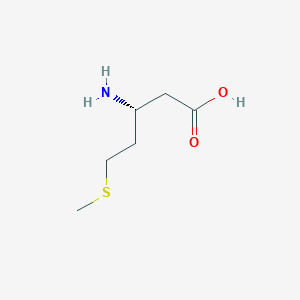 (R)-3-Amino-5-(methylthio)pentanoic acid chemical structure (CAS 75946-25-7)