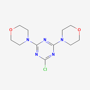 2-Chloro-4,6-dimorpholino-1,3,5-triazine chemical structure (CAS 7597-22-0)