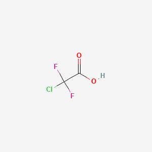 Chlorodifluoroacetic acid chemical structure (CAS 76-04-0)