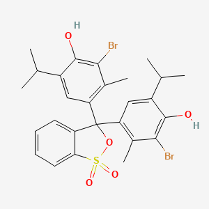 3,3-Bis(3-bromo-4-hydroxy-5-isopropyl-2-methylphenyl)-3H-benzo[c][1,2]oxathiole 1,1-dioxide chemical structure (CAS 76-59-5)