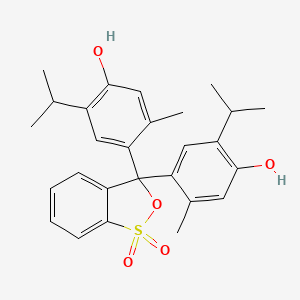 3,3-Bis(4-hydroxy-5-isopropyl-2-methylphenyl)-3H-benzo[c][1,2]oxathiole 1,1-dioxide chemical structure (CAS 76-61-9)