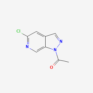 1-Acetyl-5-chloropyrazolo[3,4-c]pyridine chemical structure (CAS 76006-04-7)