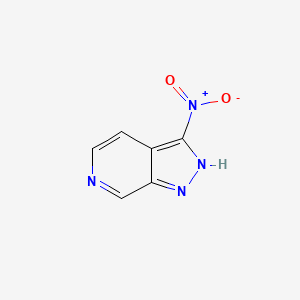 3-Nitro-1H-pyrazolo[3,4-c]pyridine chemical structure (CAS 76006-15-0)