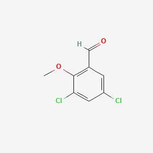 3,5-Dichloro-2-methoxybenzaldehyde chemical structure (CAS 76008-04-3)