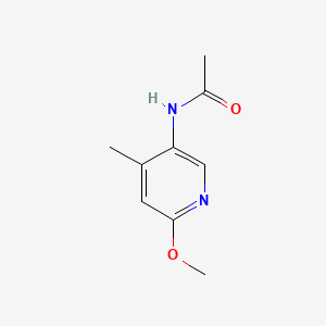 N-(6-Methoxy-4-methylpyridin-3-yl)acetamide chemical structure (CAS 76013-32-6)