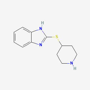 2-(Piperidin-4-ylthio)-1H-benzo[d]imidazole chemical structure (CAS 760163-86-8)