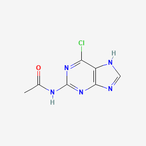 N-(6-Chloro-7H-purin-2-yl)acetamide chemical structure (CAS 7602-01-9)