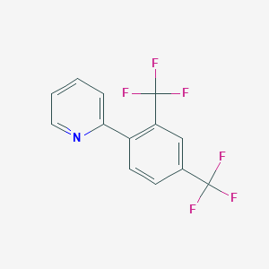 2-(2,4-Bis(trifluoromethyl)phenyl)pyridine chemical structure (CAS 760210-64-8)