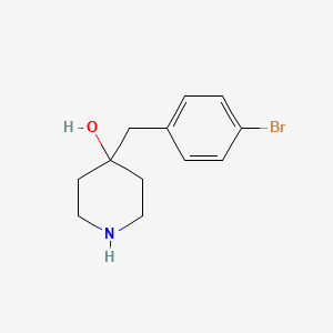 4-(4-Bromobenzyl)piperidin-4-ol chemical structure (CAS 760212-01-9)