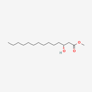 (R)-Methyl 3-hydroxytetradecanoate chemical structure (CAS 76062-97-0)