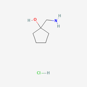 1-(Aminomethyl)cyclopentanol hydrochloride chemical structure (CAS 76066-27-8)