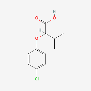 2-(4-Chlorophenoxy)-3-methylbutanoic acid chemical structure (CAS 76075-79-1)
