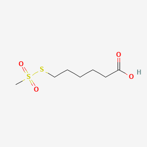 6-((Methylsulfonyl)thio)hexanoic acid chemical structure (CAS 76078-72-3)