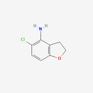 5-Chloro-2,3-dihydrobenzofuran-4-amine chemical structure (CAS 76093-76-0)