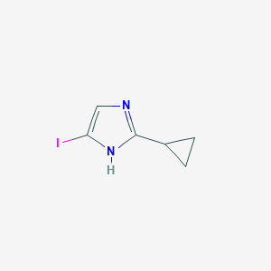 2-Cyclopropyl-5-iodo-1H-imidazole chemical structure (CAS 761426-65-7)