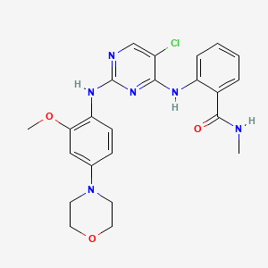 2-((5-Chloro-2-((2-methoxy-4-morpholinophenyl)amino)pyrimidin-4-yl)amino)-N-methylbenzamide chemical structure (CAS 761437-28-9)