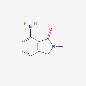 7-Amino-2,3-dihydro-2-methyl-1H-isoindol-1-one chemical structure (CAS 761440-06-6)