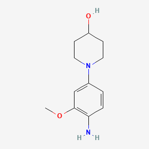 1-(4-Amino-3-methoxyphenyl)piperidin-4-ol chemical structure (CAS 761440-87-3)