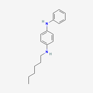 N1-Hexyl-N4-phenylbenzene-1,4-diamine chemical structure (CAS 76154-77-3)