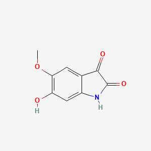 6-Hydroxy-5-methoxyindoline-2,3-dione chemical structure (CAS 76159-78-9)