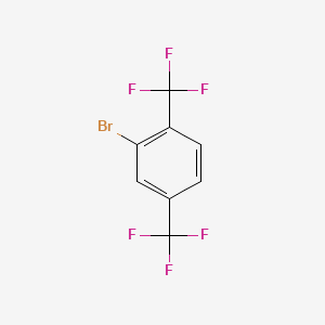 2-Bromo-1,4-bis(trifluoromethyl)benzene chemical structure (CAS 7617-93-8)