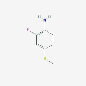 2-Fluoro-4-(methylthio)aniline chemical structure (CAS 76180-33-1)