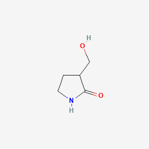 3-(Hydroxymethyl)pyrrolidin-2-one chemical structure (CAS 76220-94-5)