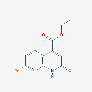 Ethyl 7-bromo-2-oxo-1,2-dihydroquinoline-4-carboxylate chemical structure (CAS 762260-64-0)