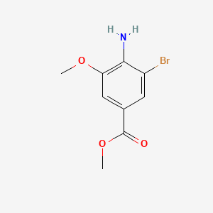 Methyl 4-amino-3-bromo-5-methoxybenzoate chemical structure (CAS 762292-57-9)