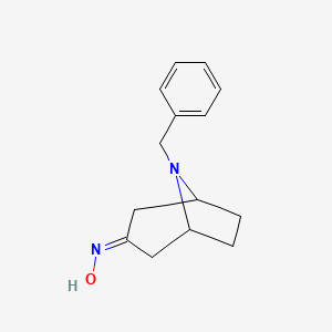 8-Benzyl-8-azabicyclo[3.2.1]octan-3-one oxime chemical structure (CAS 76272-34-9)