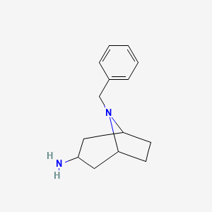 exo-8-Benzyl-8-azabicyclo[3.2.1]octan-3-amine chemical structure (CAS 76272-36-1)
