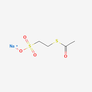 Sodium 2-(acetylthio)ethanesulfonate chemical structure (CAS 76274-71-0)