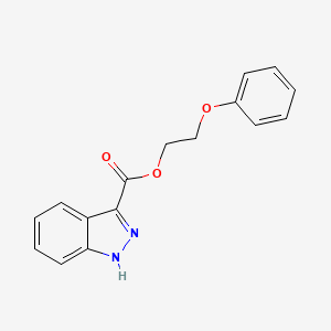 2-Phenoxyethyl 1H-indazole-3-carboxylate chemical structure (CAS 763098-07-3)