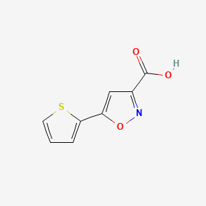5-(Thiophen-2-yl)isoxazole-3-carboxylic acid chemical structure (CAS 763109-71-3)