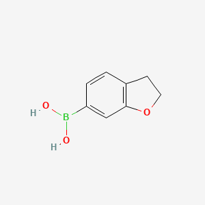 (2,3-Dihydrobenzofuran-6-yl)boronic acid chemical structure (CAS 763120-44-1)