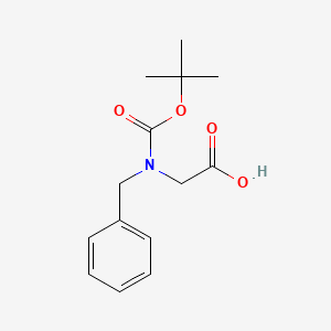 2-(Benzyl(tert-butoxycarbonyl)amino)acetic acid chemical structure (CAS 76315-01-0)