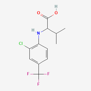 (2-Chloro-4-(trifluoromethyl)phenyl)valine chemical structure (CAS 76338-73-3)