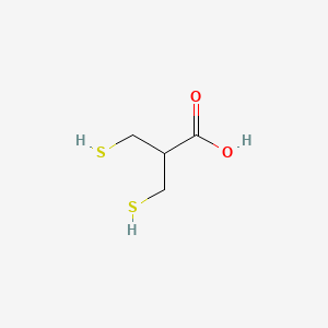 3-Mercapto-2-(mercaptomethyl)propanoic acid chemical structure (CAS 7634-96-0)