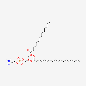 (R)-2-(Stearoyloxy)-3-(tetradecanoyloxy)propyl (2-(trimethylammonio)ethyl) phosphate chemical structure (CAS 76343-22-1)