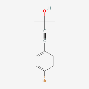 4-(4-Bromophenyl)-2-methylbut-3-yn-2-ol chemical structure (CAS 76347-62-1)