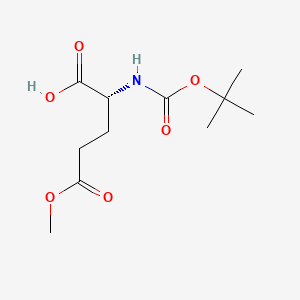 (R)-2-((tert-Butoxycarbonyl)amino)-5-methoxy-5-oxopentanoic acid chemical structure (CAS 76379-01-6)