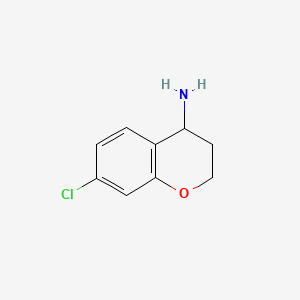 7-Chlorochroman-4-amine chemical structure (CAS 763907-56-8)